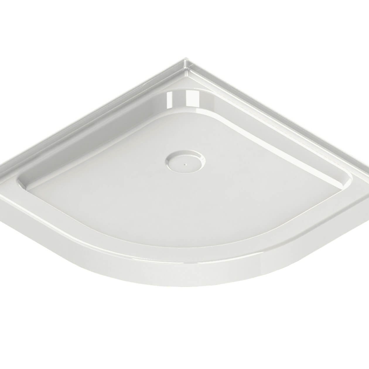 Maax Neo-Round Base 32 3 in. 32 x 32 Acrylic Corner Left or Right Shower Base with Corner Drain