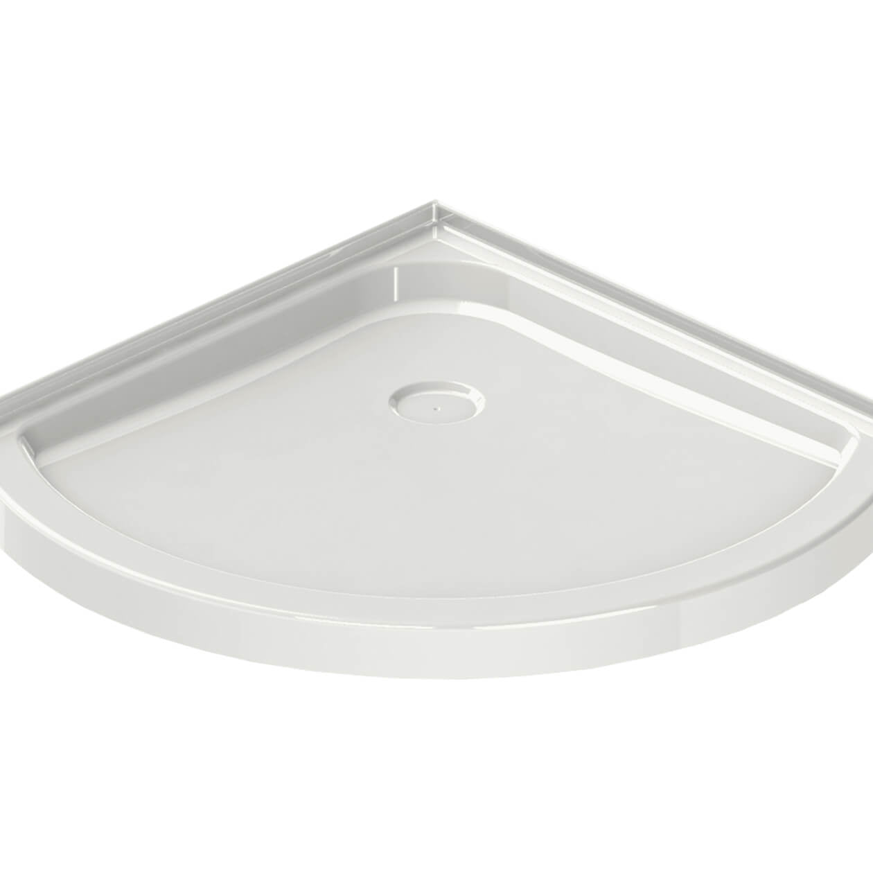Maax Round Base 36 3 in. 36 x 36 Acrylic Corner Left or Right Shower Base with Corner Drain