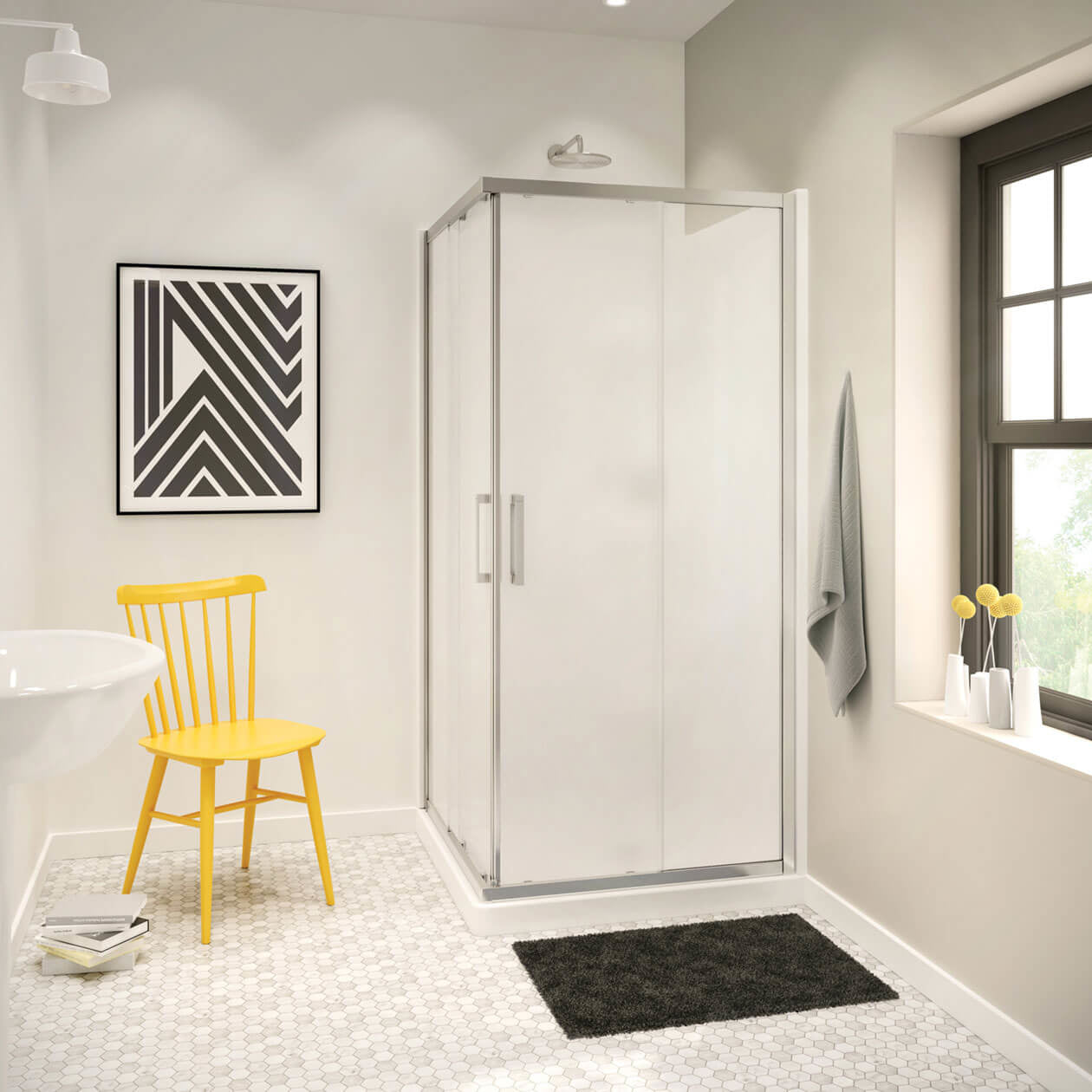 Maax Square Base 36 3 in. 36 x 36 Acrylic Corner Left or Right Shower Base with Corner Drain