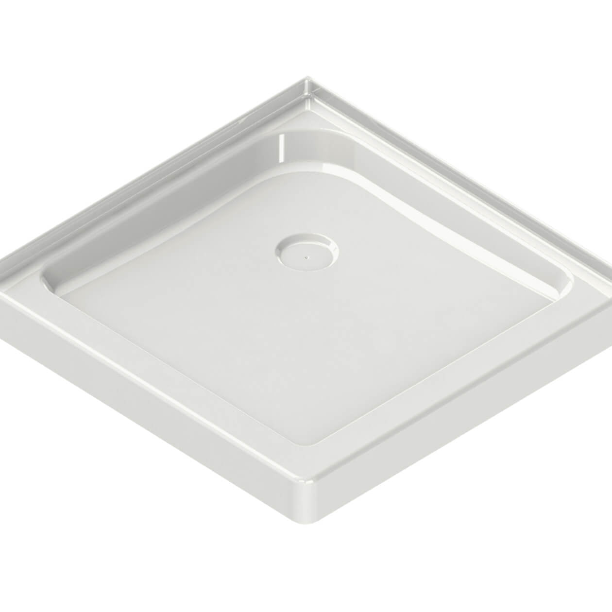 Maax Square Base 36 3 in. 36 x 36 Acrylic Corner Left or Right Shower Base with Corner Drain