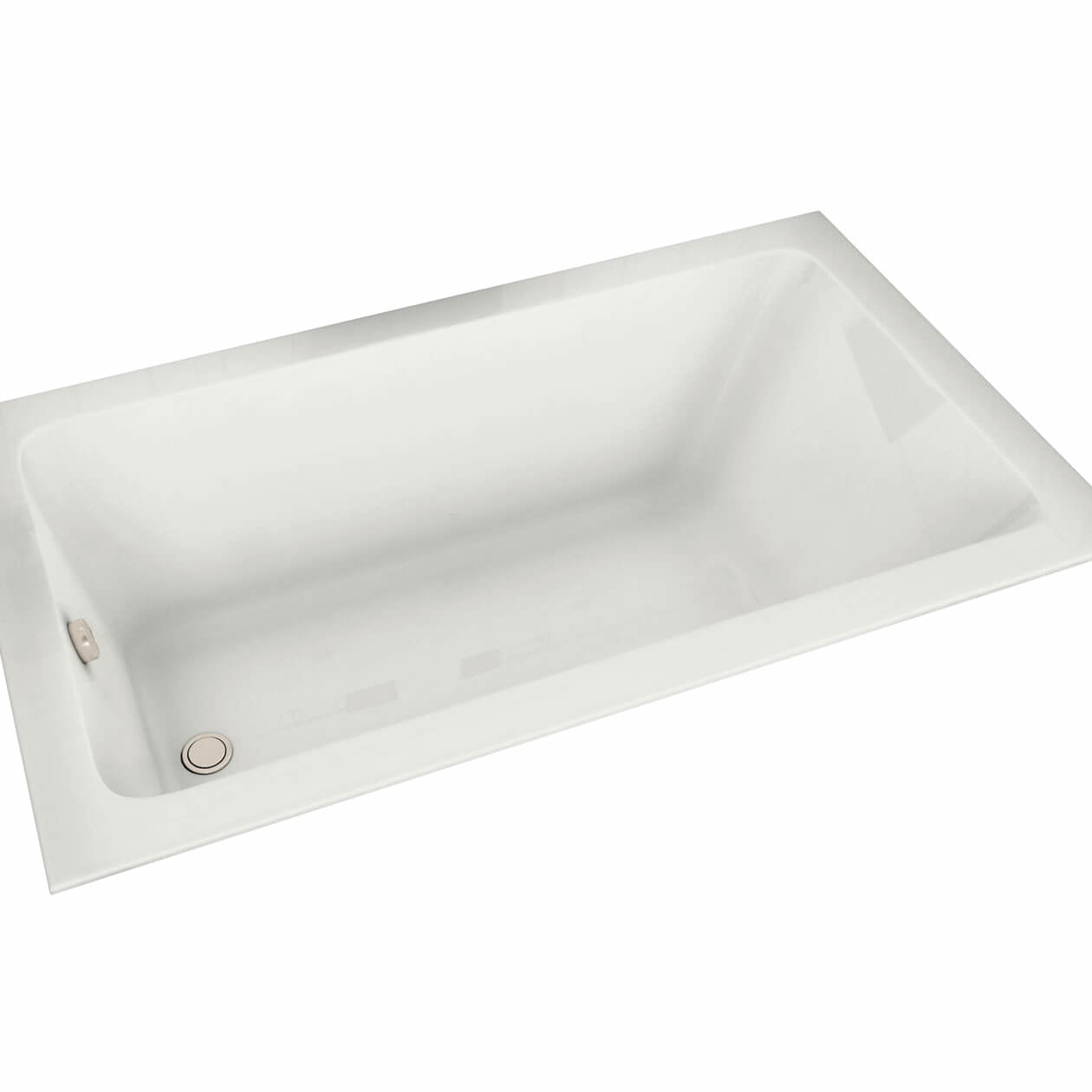 Maax Pose 6632 Acrylic Drop-in End Drain Bathtub in White