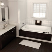 Maax Pose 6632 Acrylic Drop-in End Drain Bathtub in White