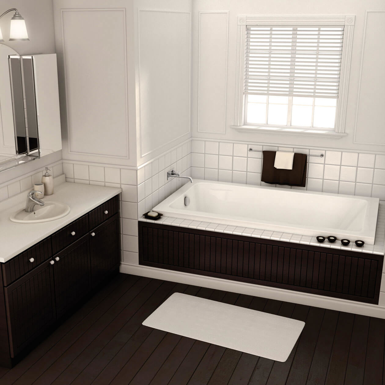 Maax Pose 7236 Acrylic Drop-in End Drain Bathtub