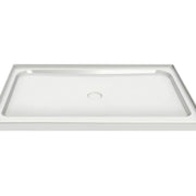 Maax Rectangular Base 6034 3 in. Acrylic Alcove Shower Base with Center Drain in White