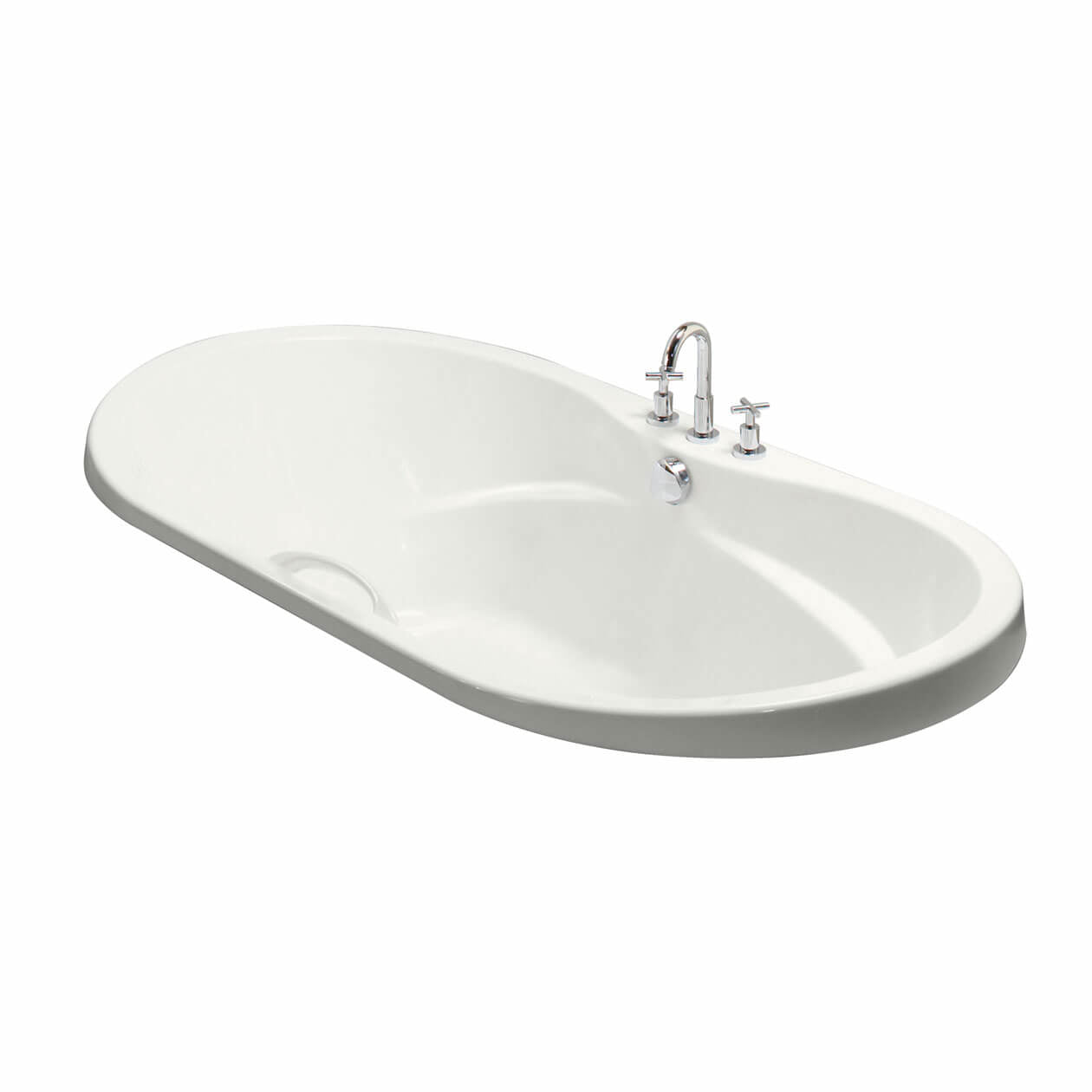 Maax Living 6042 Acrylic Drop-in Center Drain Bathtub in White
