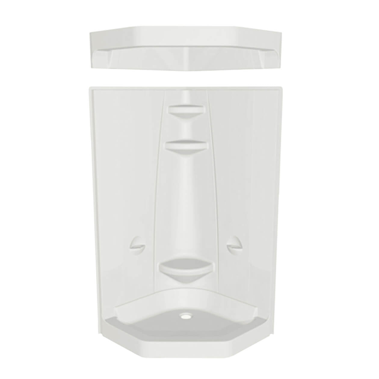 Maax Freestyle 37 Neo-Angle 37 x 37 Acrylic Corner Center Drain Two-Piece Shower
