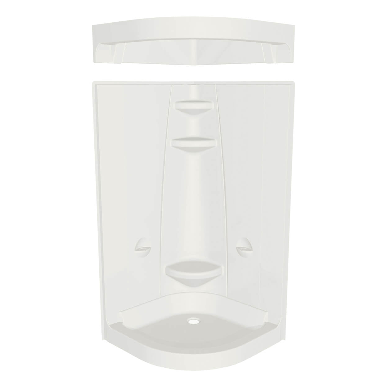 Maax Freestyle 40 Neo-Round 40 x 40 Acrylic Corner Center Drain Two-Piece Shower