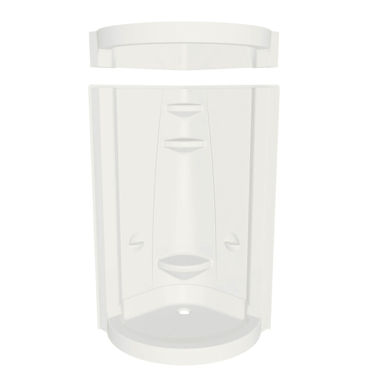 Maax Freestyle 40 Round 40 x 40 Acrylic Corner Center Drain One-Piece Shower