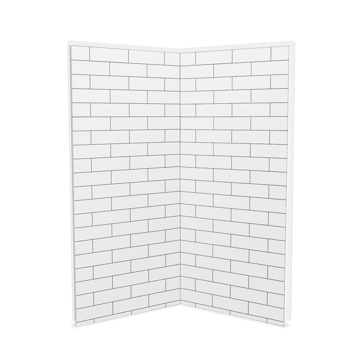 Maax Utile 3636 Composite Direct-to-Stud Two-Piece Corner Shower Wall Kit