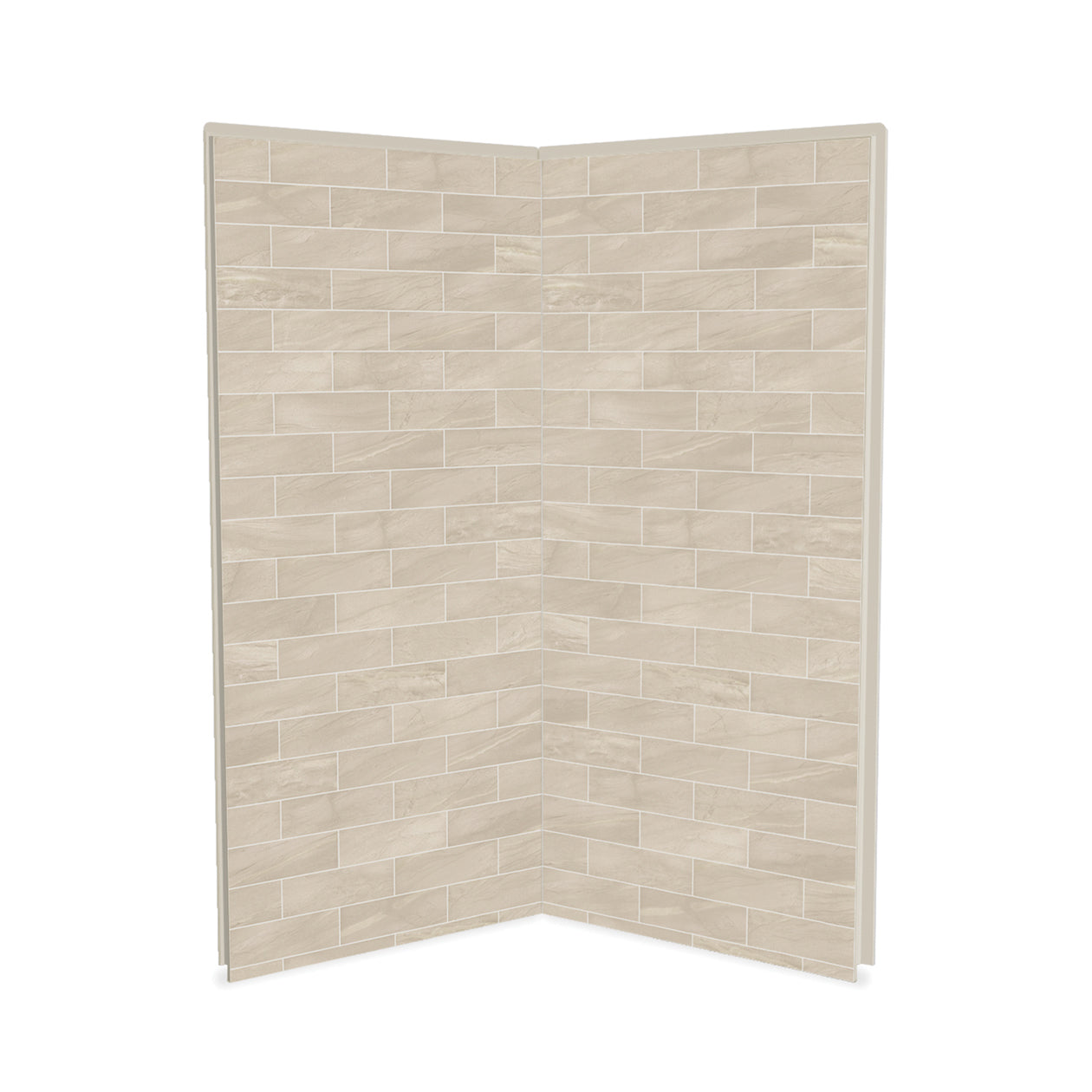 Maax Utile 3636 Composite Direct-to-Stud Two-Piece Corner Shower Wall Kit