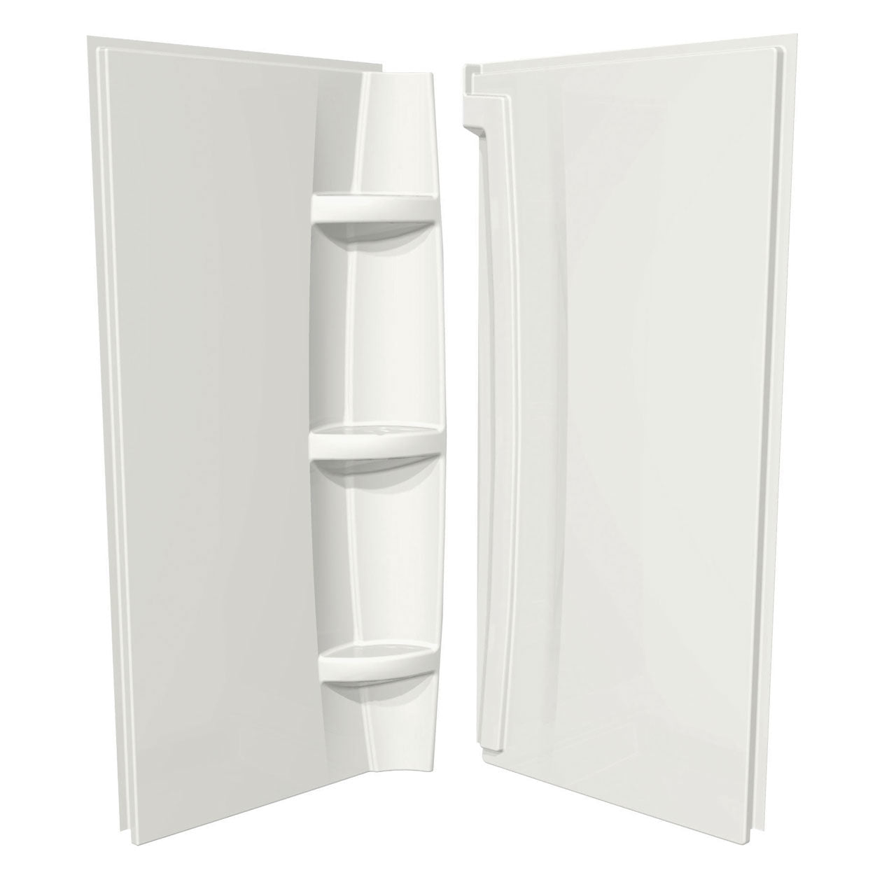 Maax 32 x 72 in. Acrylic Direct-to-Stud Two-Piece Wall Kit in White