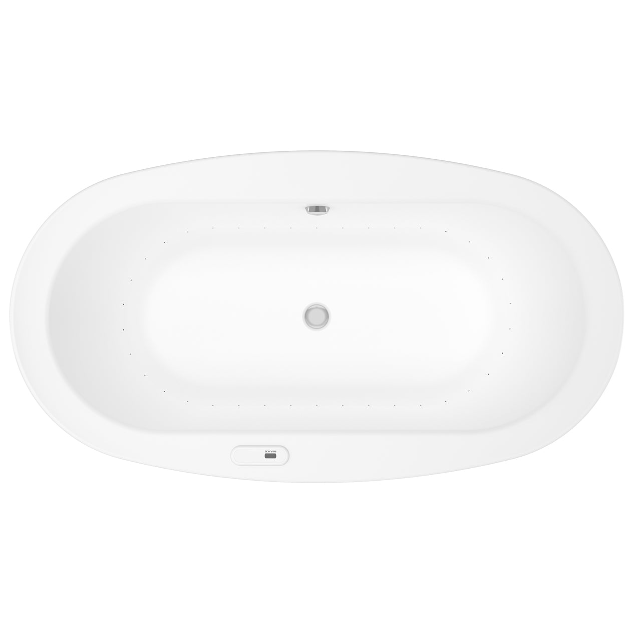 Maax Jazz F 66 x 36 Acrylic Freestanding Center Drain Bathtub with White Skirt