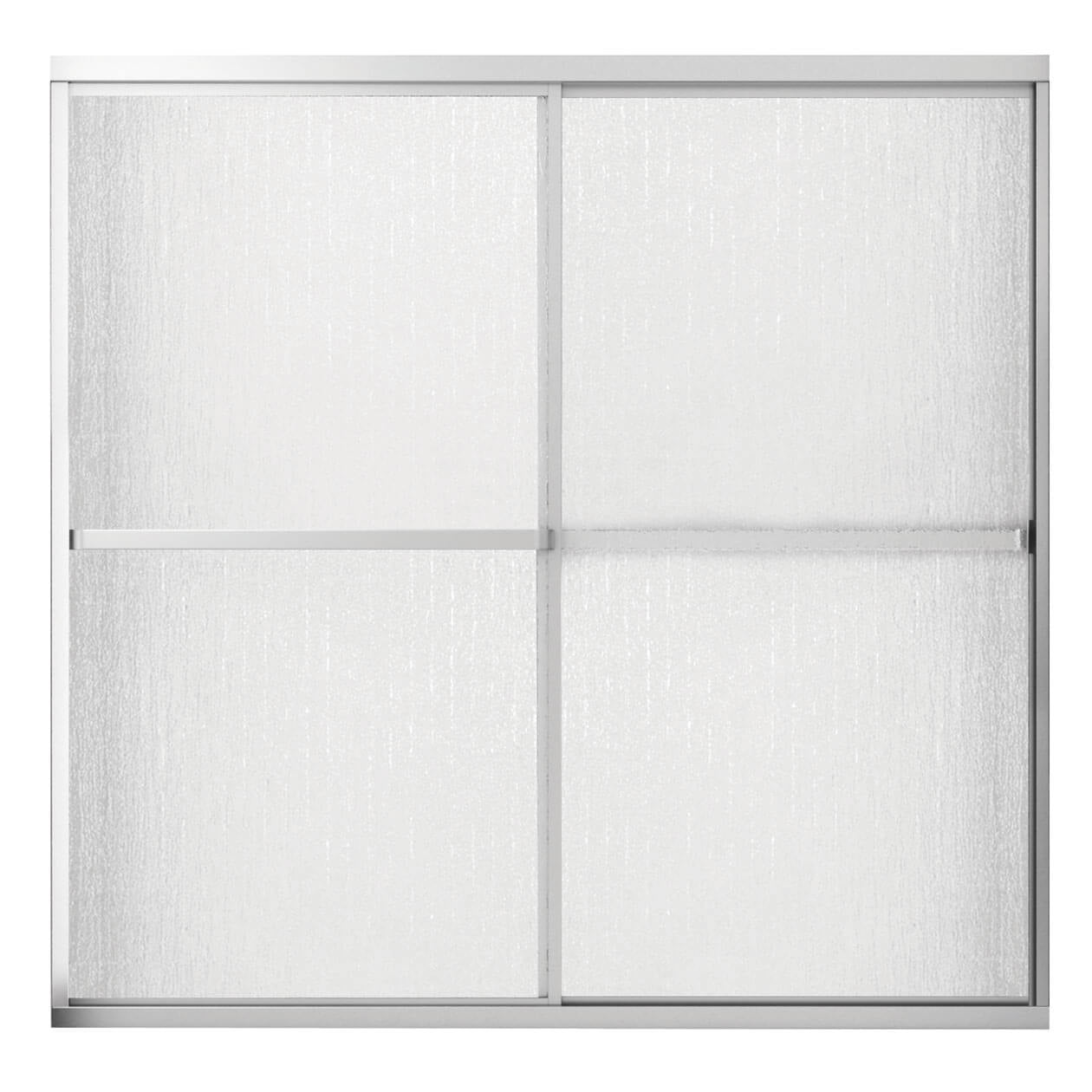 Maax Polar 54-59 1/2 x 57 1/2 in. Bypass Tub Door for Alcove Installation with Raindrop glass in Chrome