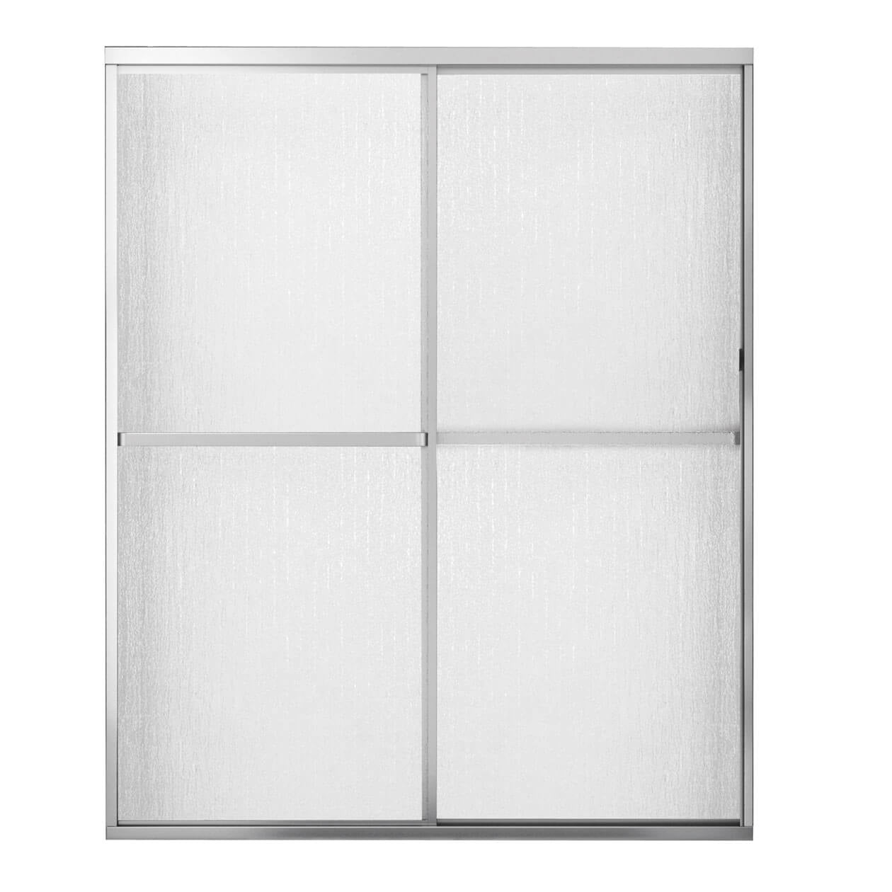 Maax Polar 54-59 ½ x 68 in. Bypass Shower Door for Alcove Installation with Raindrop glass in Chrome