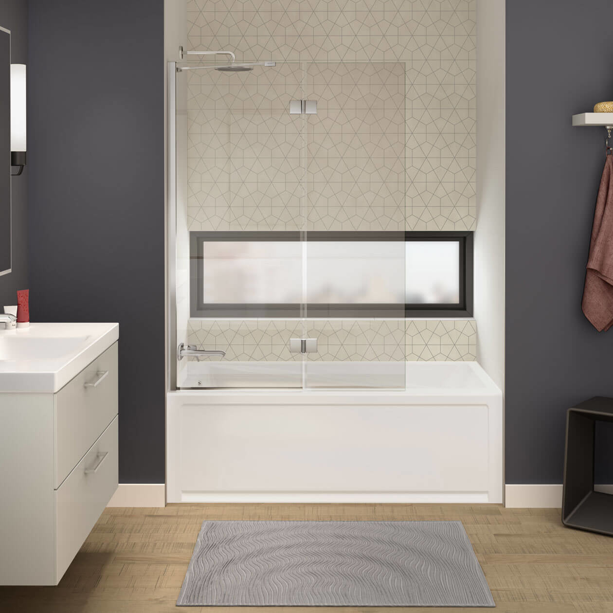 Maax New Town 6032 IFS Acrylic Alcove Left-Hand Drain 10 Microjets Bathtub