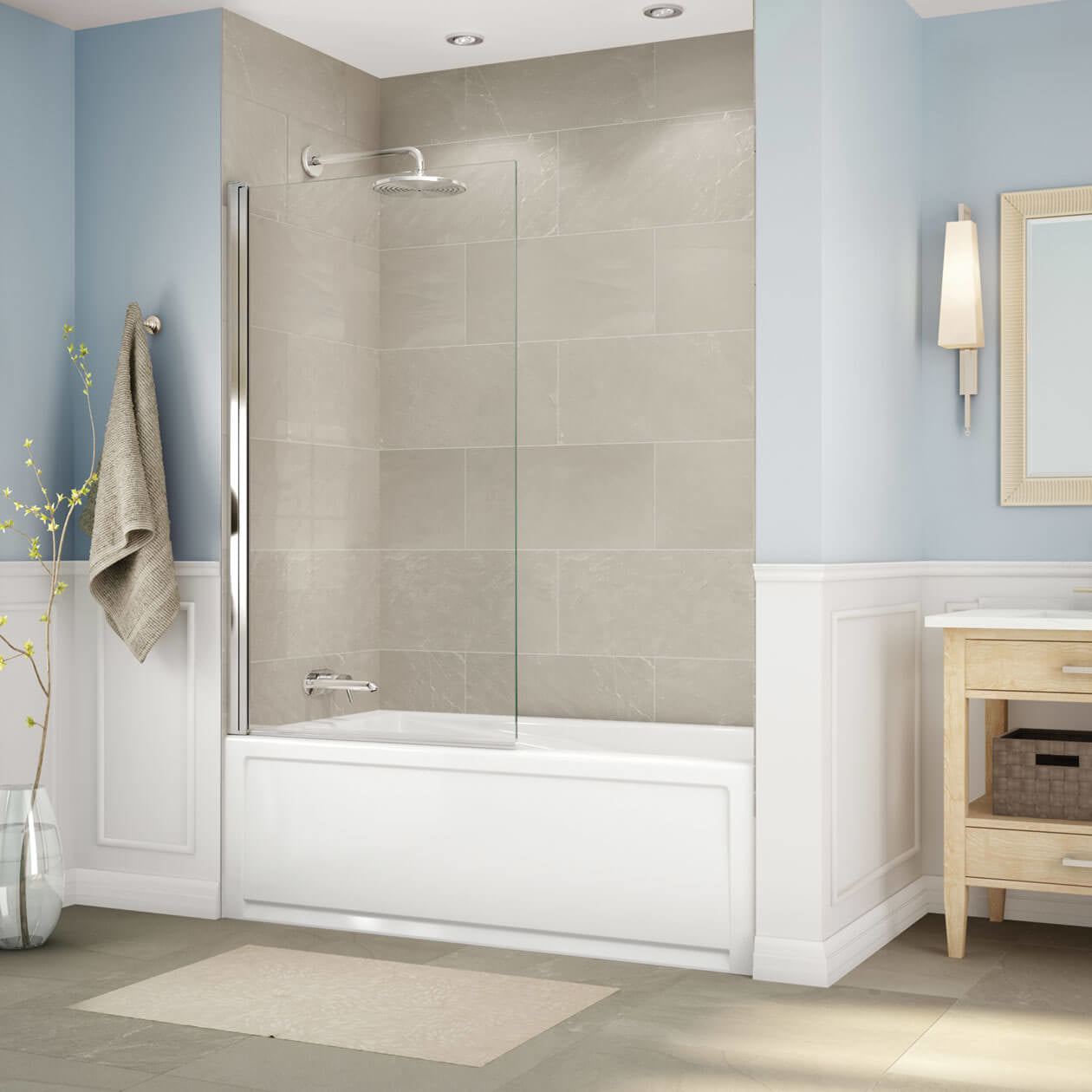 Maax New Town 6032 IFS Acrylic Alcove Left-Hand Drain 10 Microjets Bathtub
