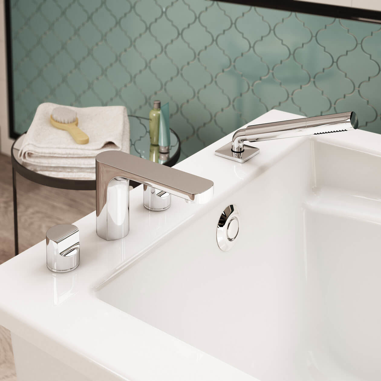 Maax Optik 6032 F Acrylic Freestanding End Drain Bathtub