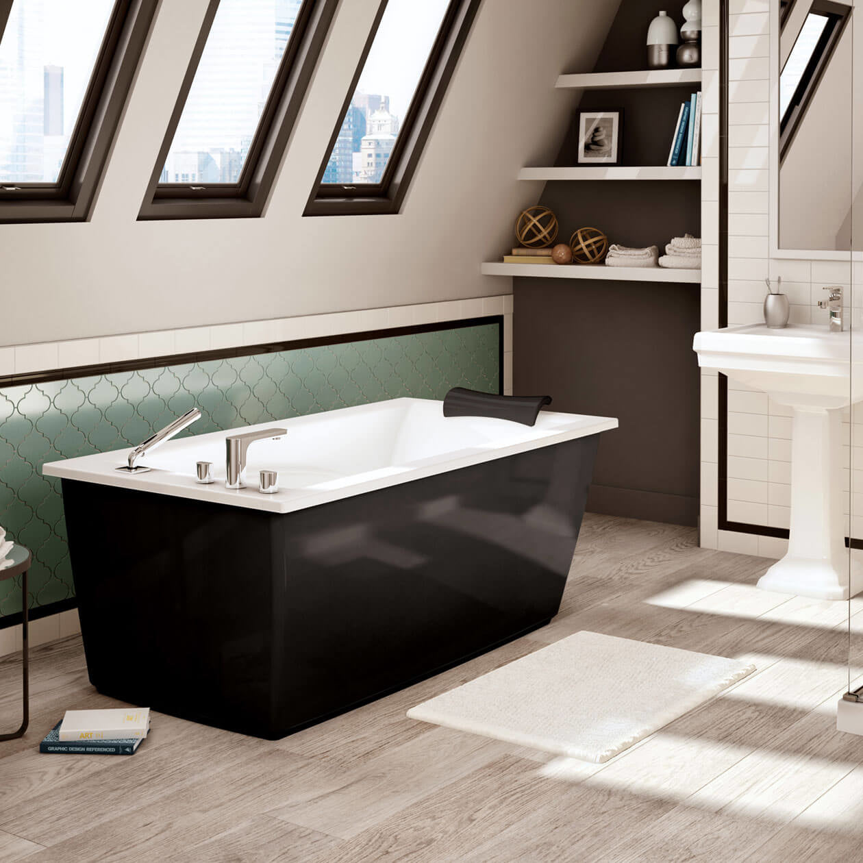 Maax Optik 6032 F Acrylic Freestanding End Drain Bathtub