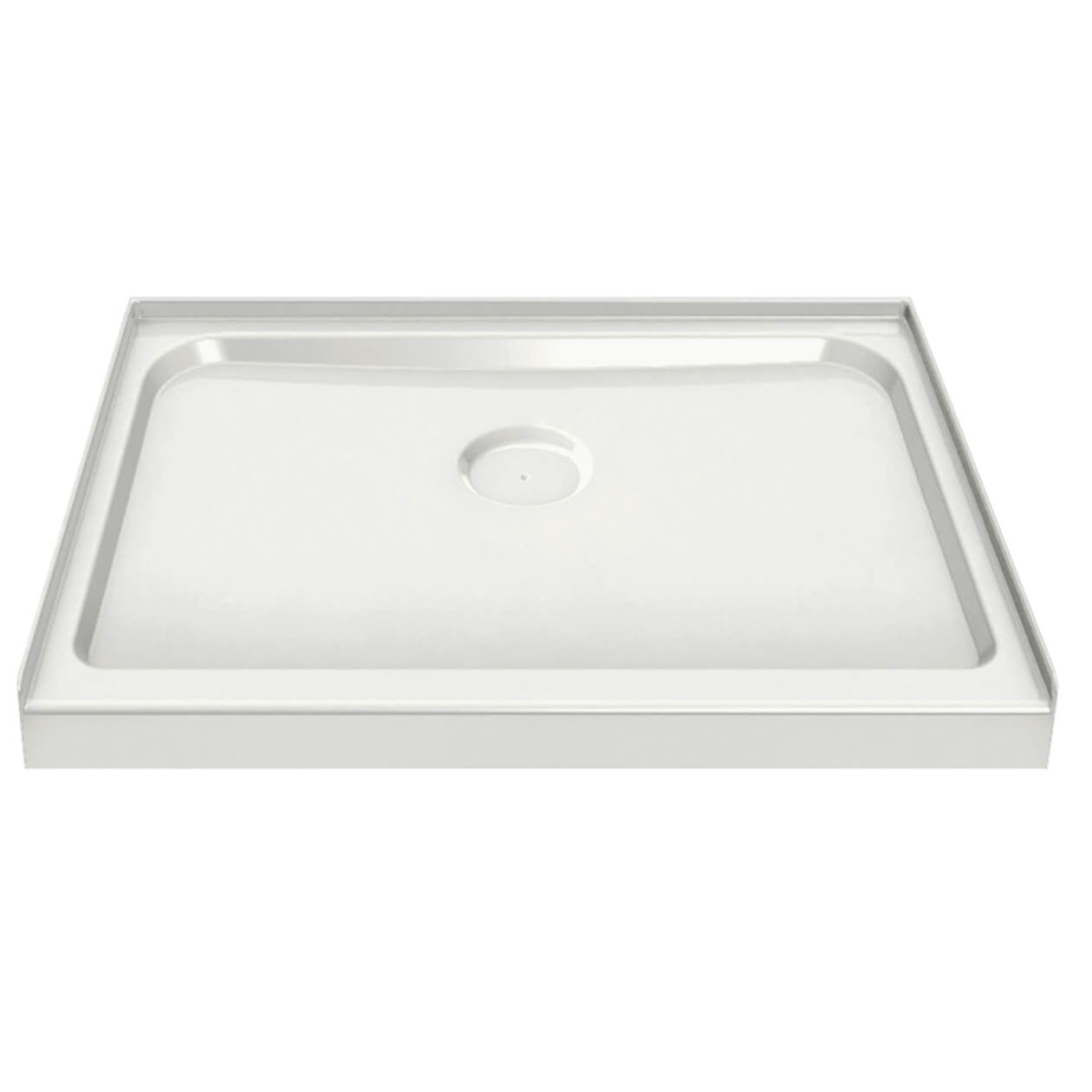 Maax Square Base 32 3 in. 32 x 32 Acrylic Alcove Shower Base with Back Center Drain