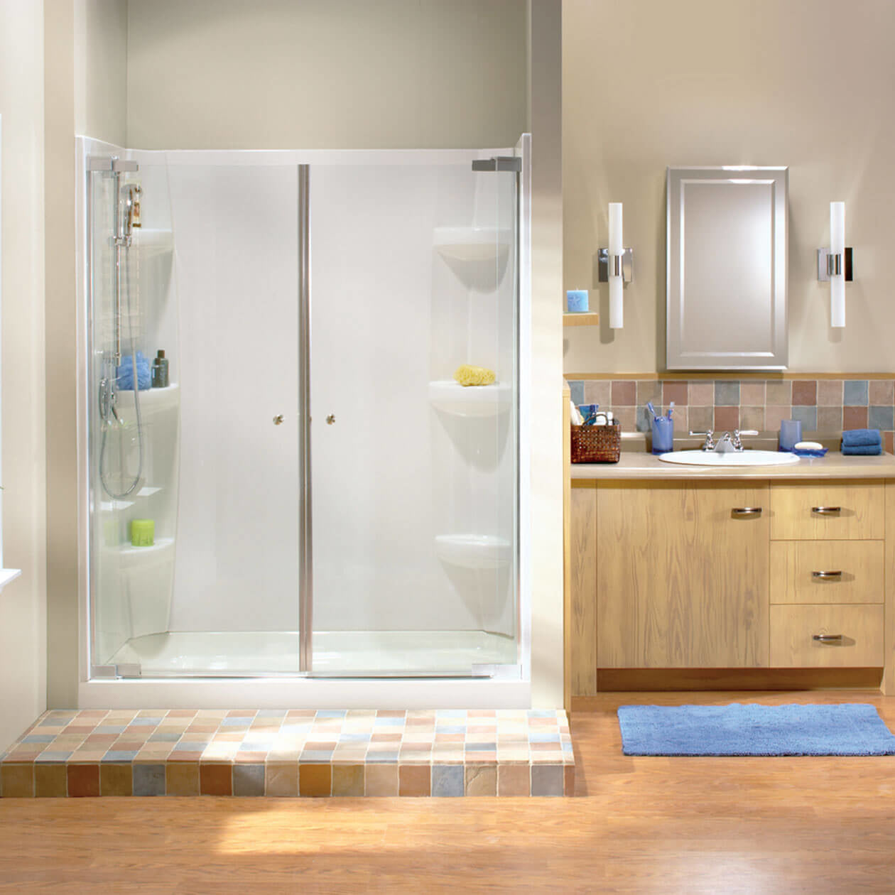 Maax Rectangular Base 6036 3 in. Acrylic Alcove Shower Base with Center Drain