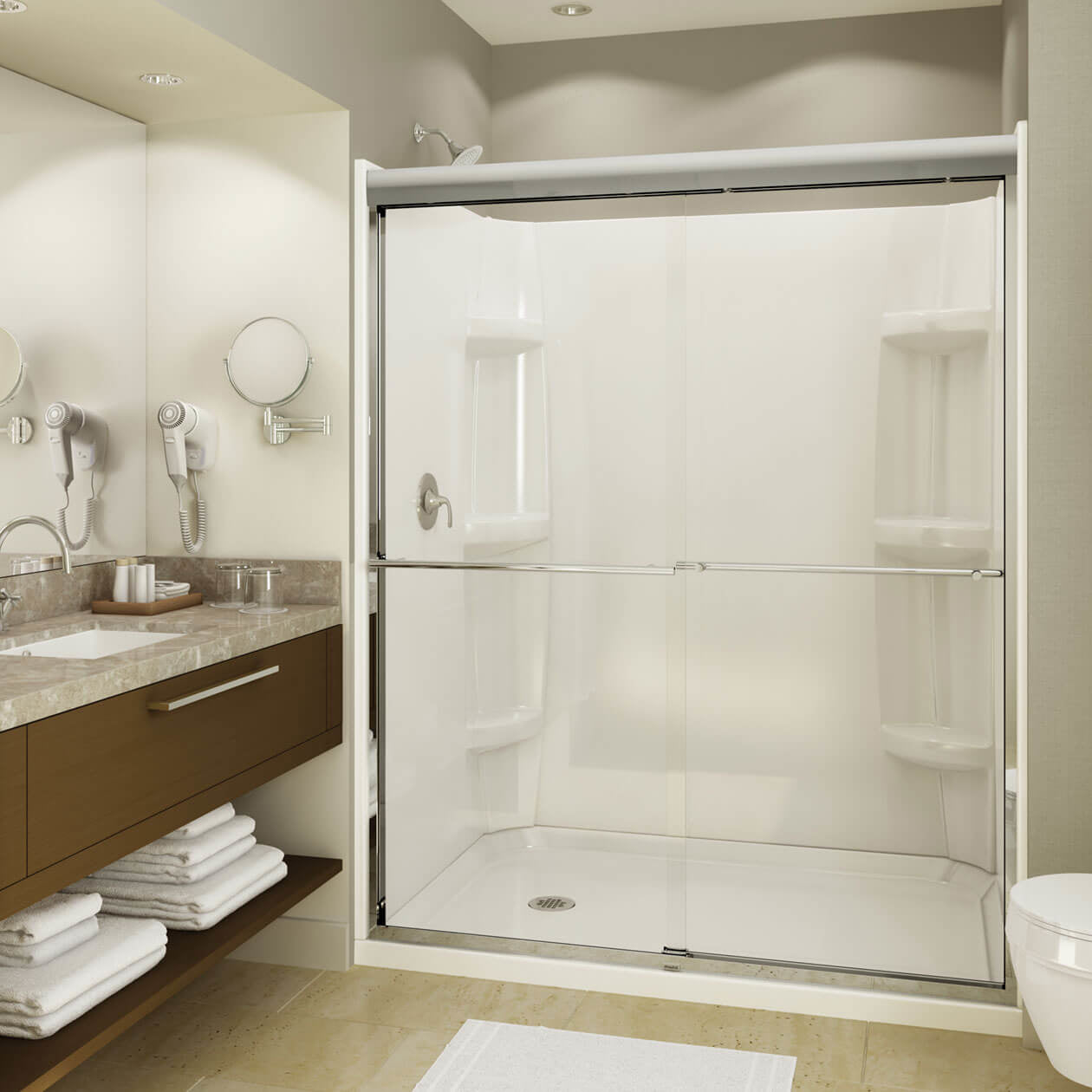 Maax Rectangular Base 6032 3 in. Acrylic Alcove Shower Base