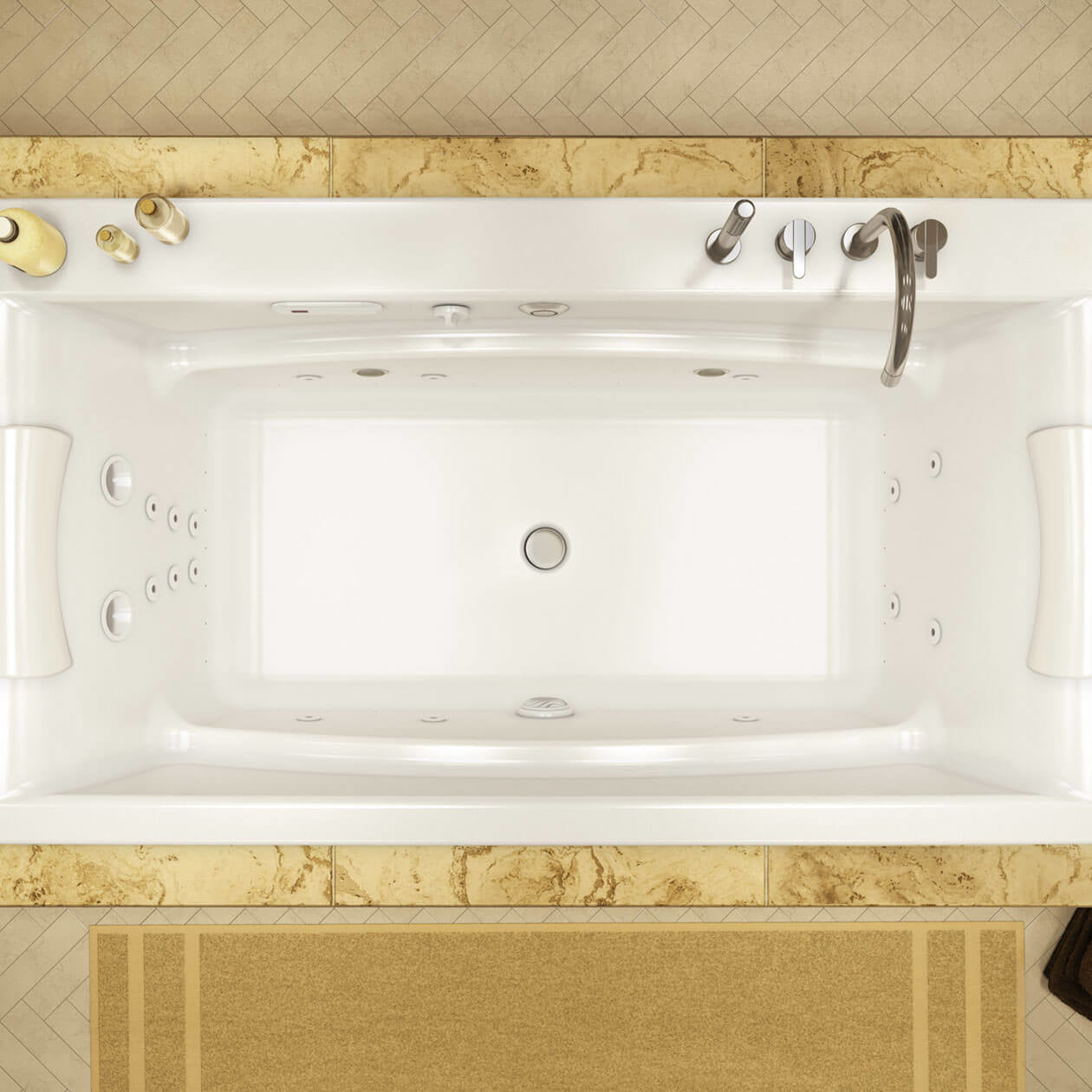 Maax Optik C 66 x 36 Acrylic Drop-in Center Drain Bathtub