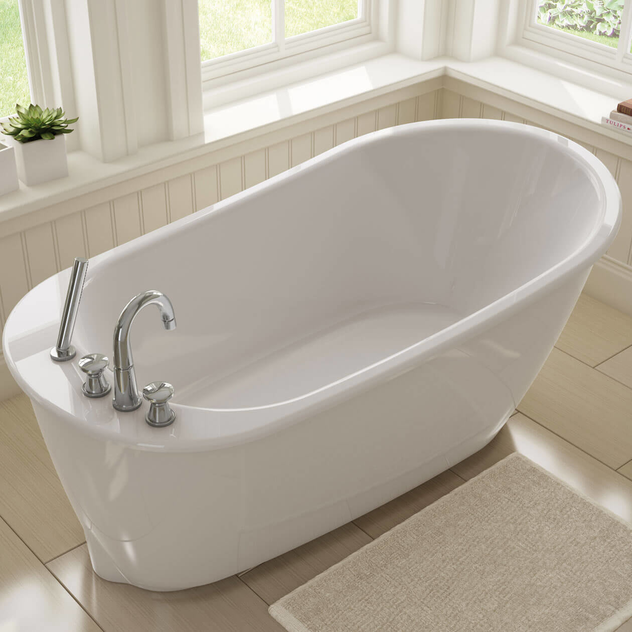 Maax Sax 6032 AcrylX Freestanding End Drain Bathtub