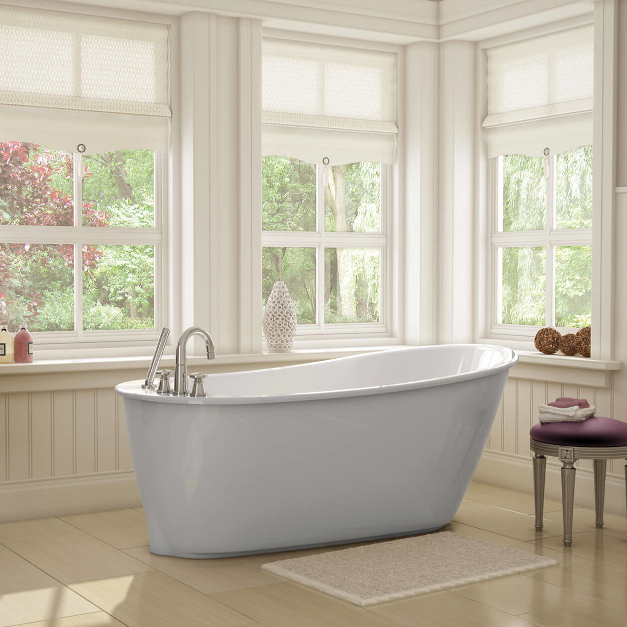 Maax Sax 6032 AcrylX Freestanding End Drain Bathtub