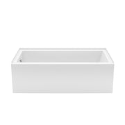Rubix 6030 Acrylic Alcove Left-Hand Drain Bathtub in White