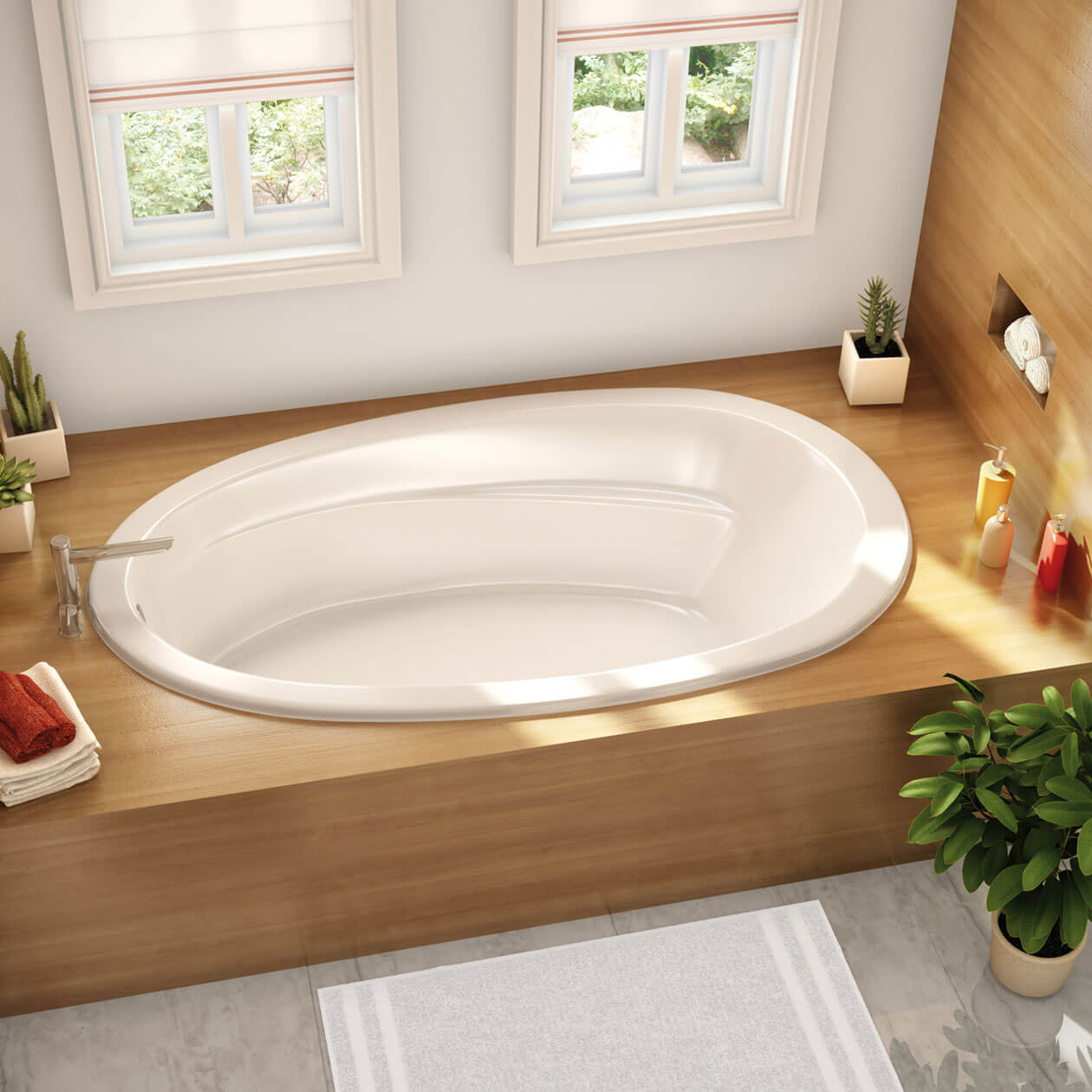 Maax Talma 7242 Acrylic Drop-in End Drain Bathtub