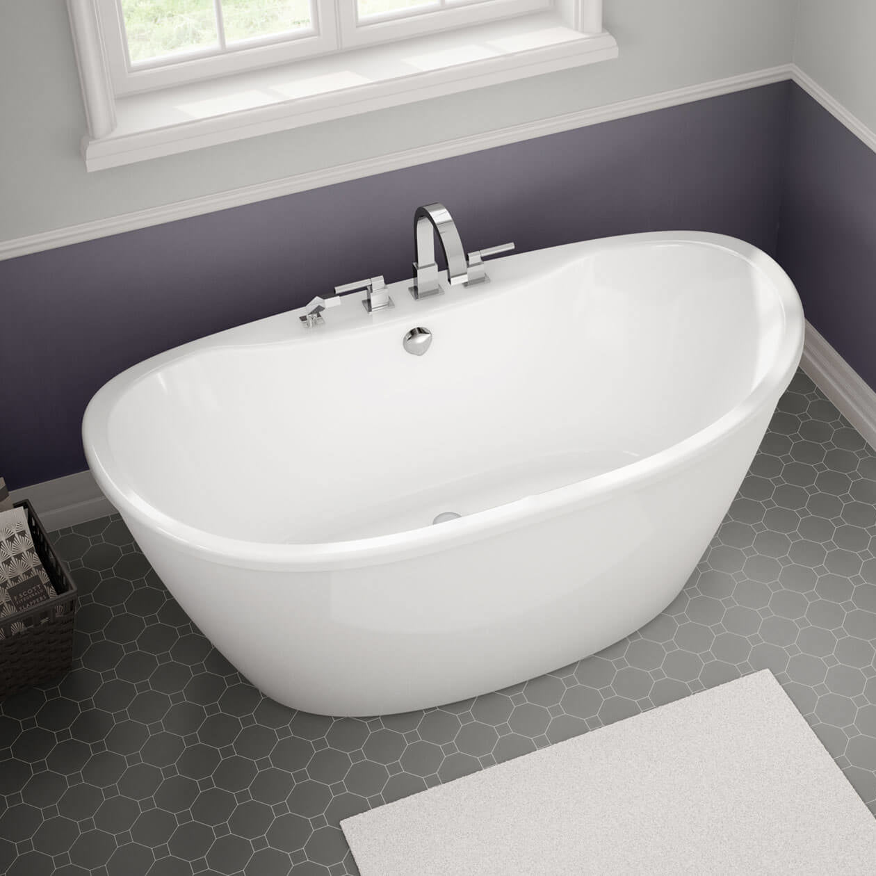 Maax Delsia 6032 AcrylX Freestanding Center Drain Bathtub