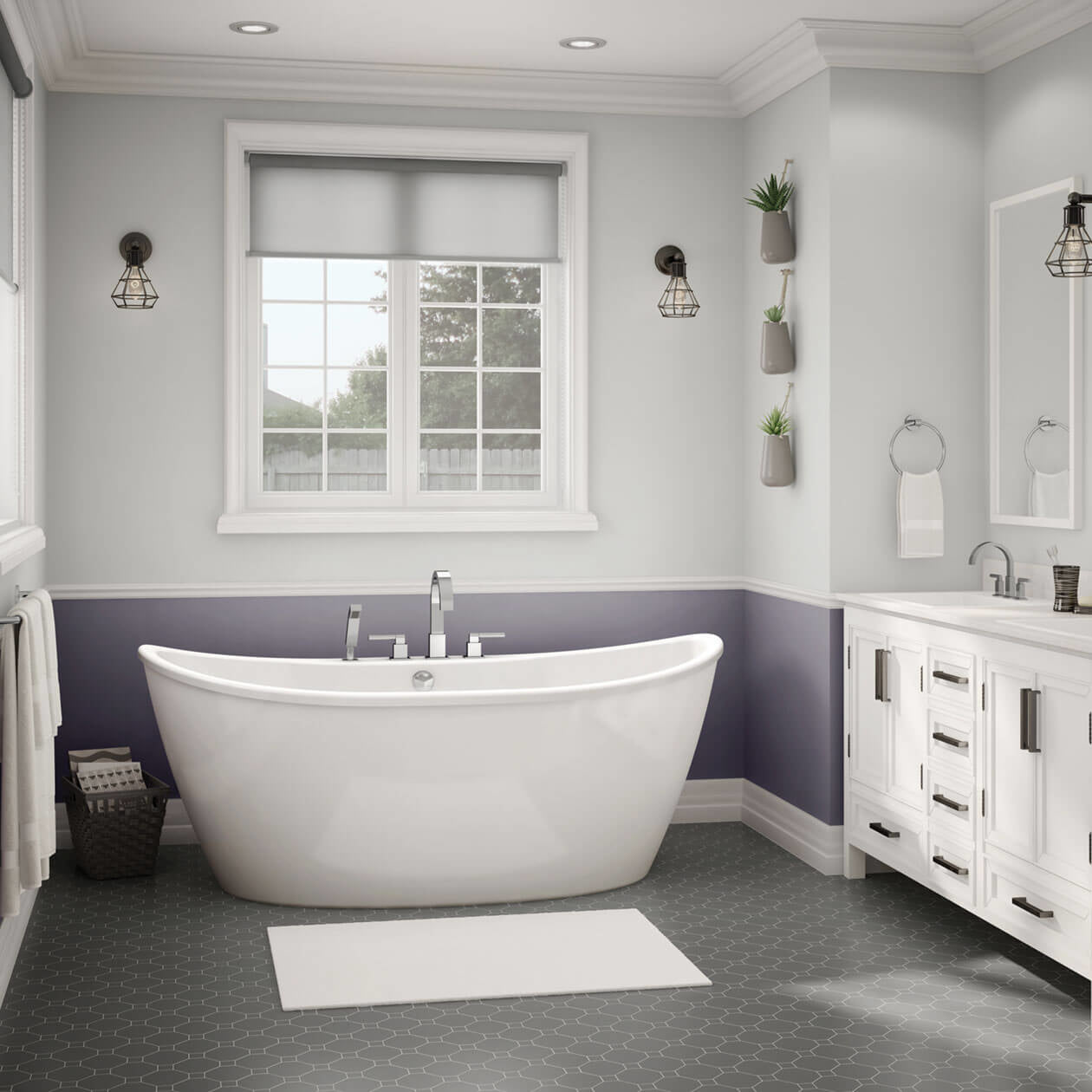 Maax Delsia 6636 AcrylX Freestanding Center Drain Bathtub