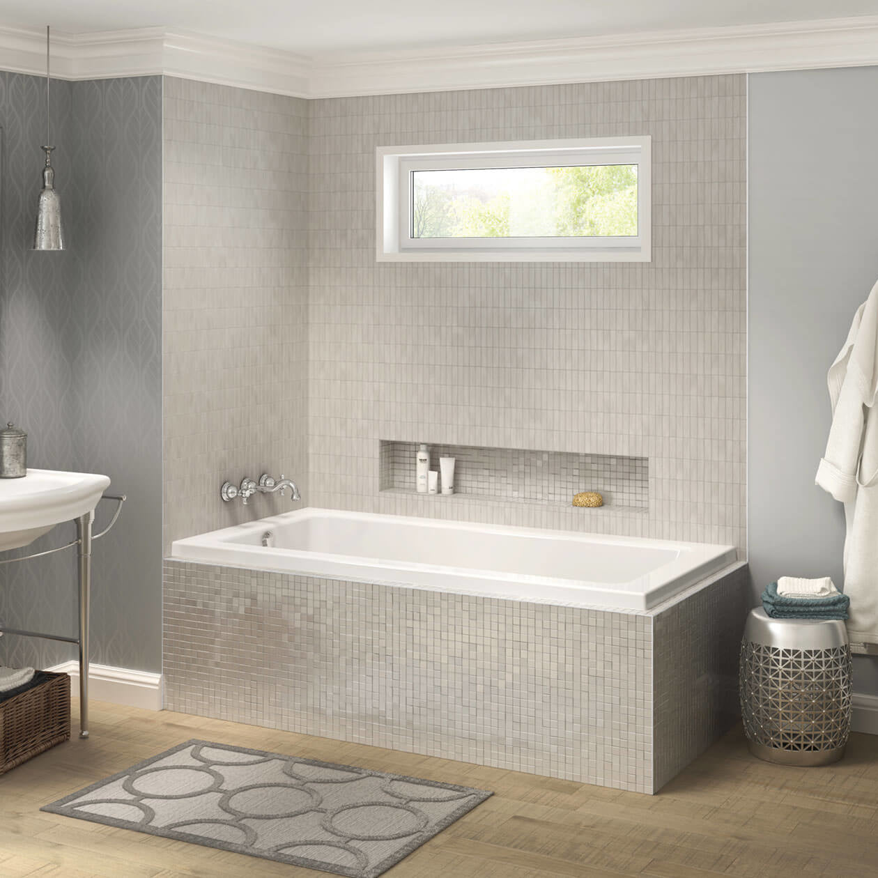 Maax Pose Acrylic Corner Left Bathtub