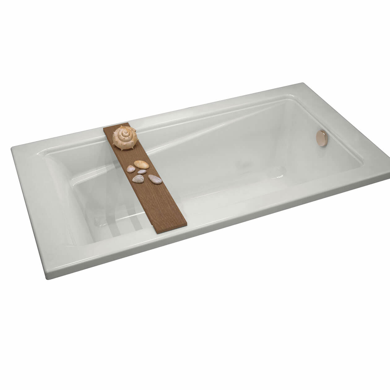 Maax Exhibit 6634 Acrylic Drop-in End Drain Bathtub