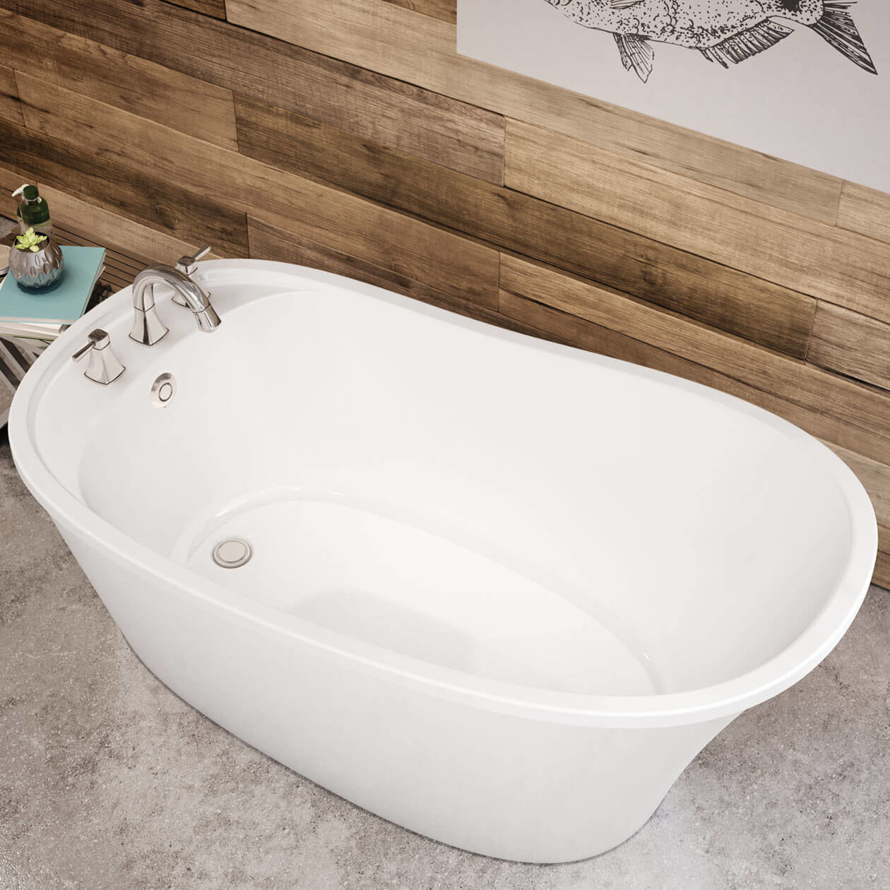 Maax Ariosa 6032 Acrylic Freestanding End Drain Bathtub