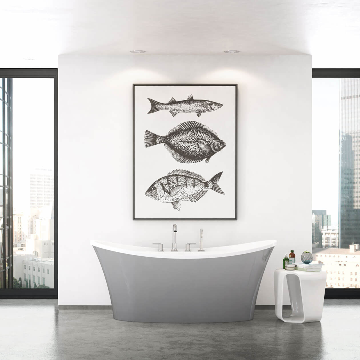 Maax Ariosa 6636 Acrylic Freestanding Center Drain Bathtub