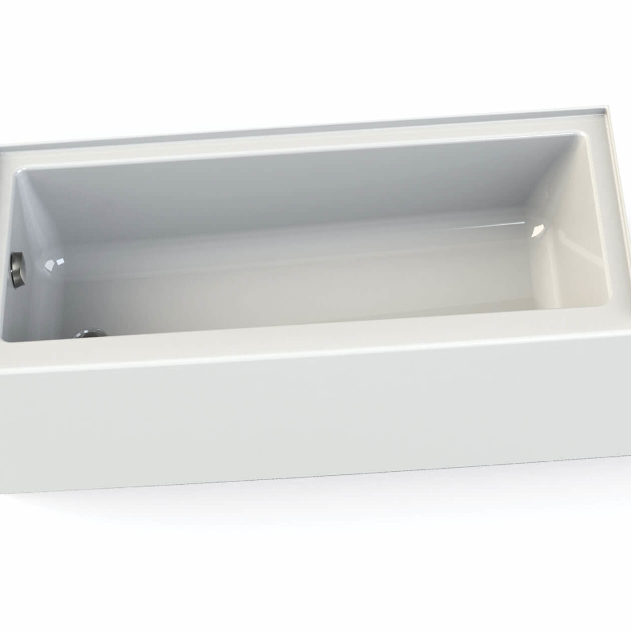 Rubix Access 6030 Acrylic Alcove Bathtub – Left-Hand Drain in White