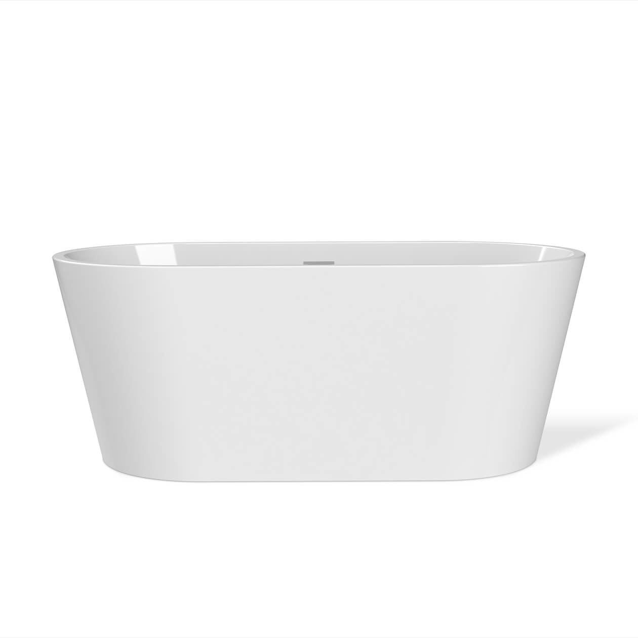 Maax Louie 5829 Acrylic Freestanding Center Drain Bathtub with White Skirt