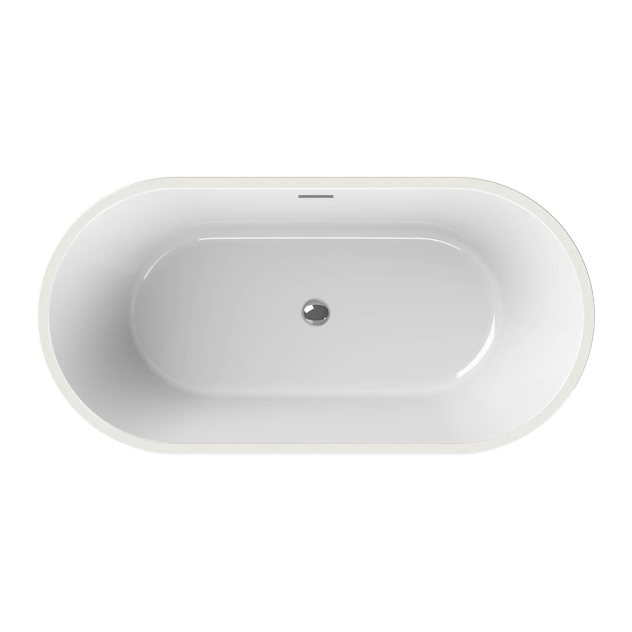 Maax Louie 5829 Acrylic Freestanding Center Drain Bathtub with White Skirt