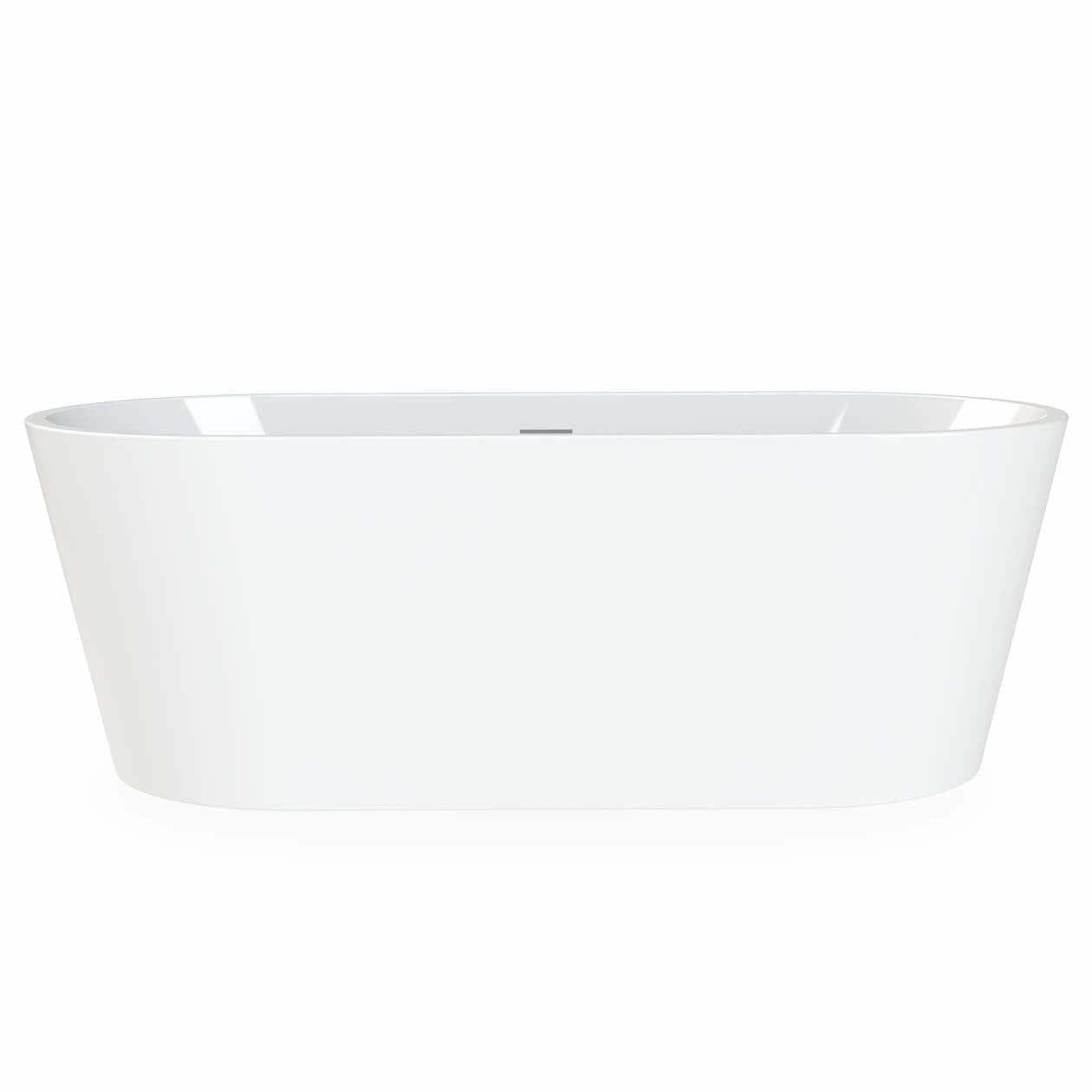 Maax Louie 6731 Acrylic Freestanding Center Drain Bathtub with White Skirt