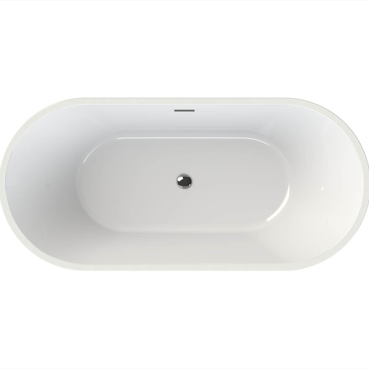 Maax Louie 6731 Acrylic Freestanding Center Drain Bathtub with White Skirt