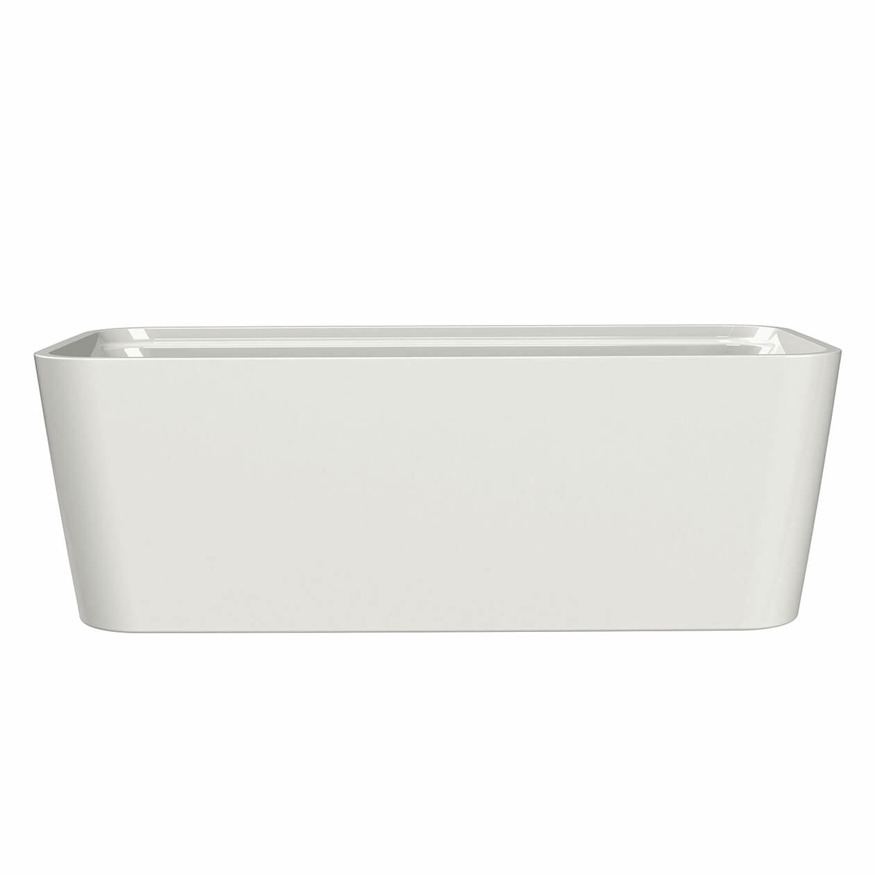 Maax Oberto 6731 Acrylic Freestanding Center Drain Bathtub with White Skirt