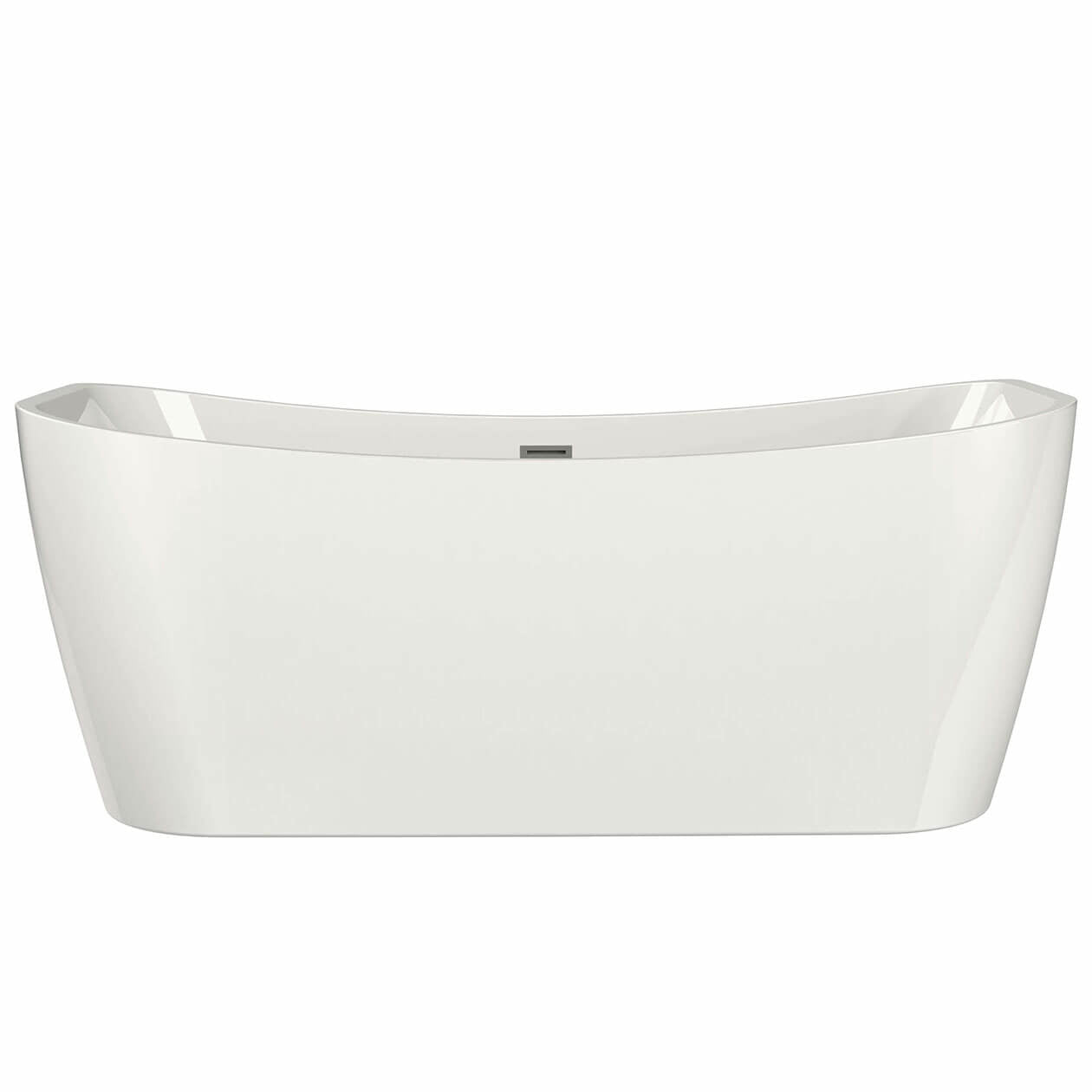Maax Villi 65 x 32 Acrylic Freestanding Center Drain Bathtub with White Skirt