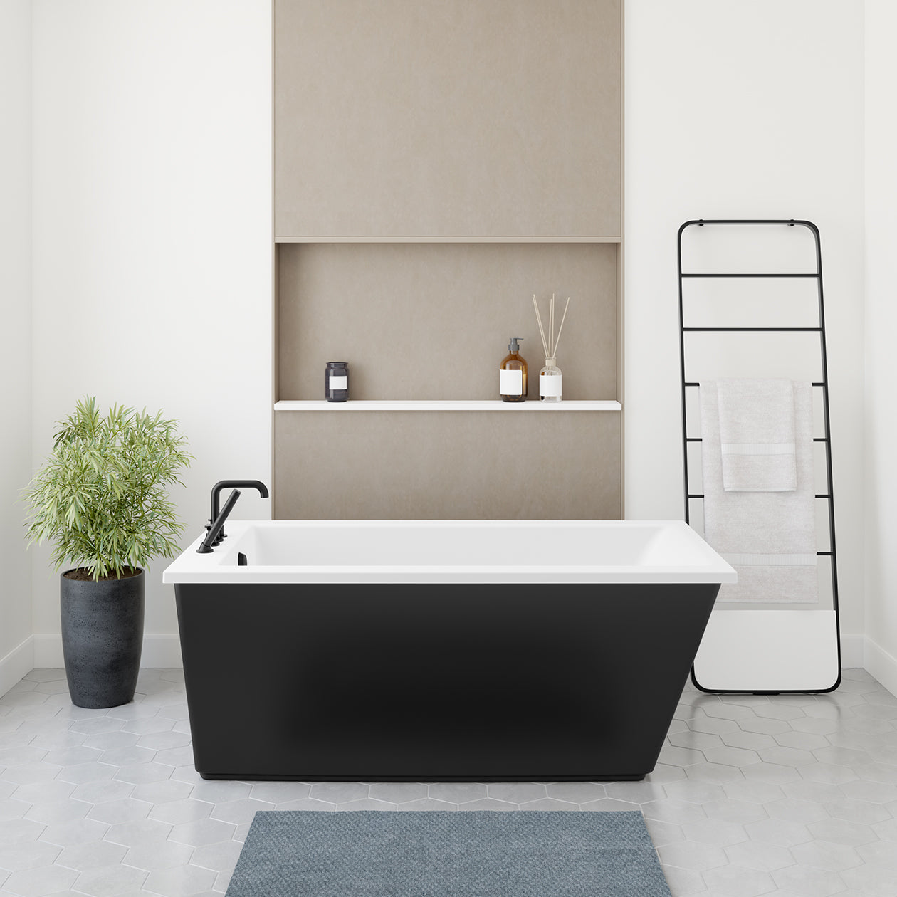 Maax Elinor 6032 AcrylX Freestanding End Drain Bathtub