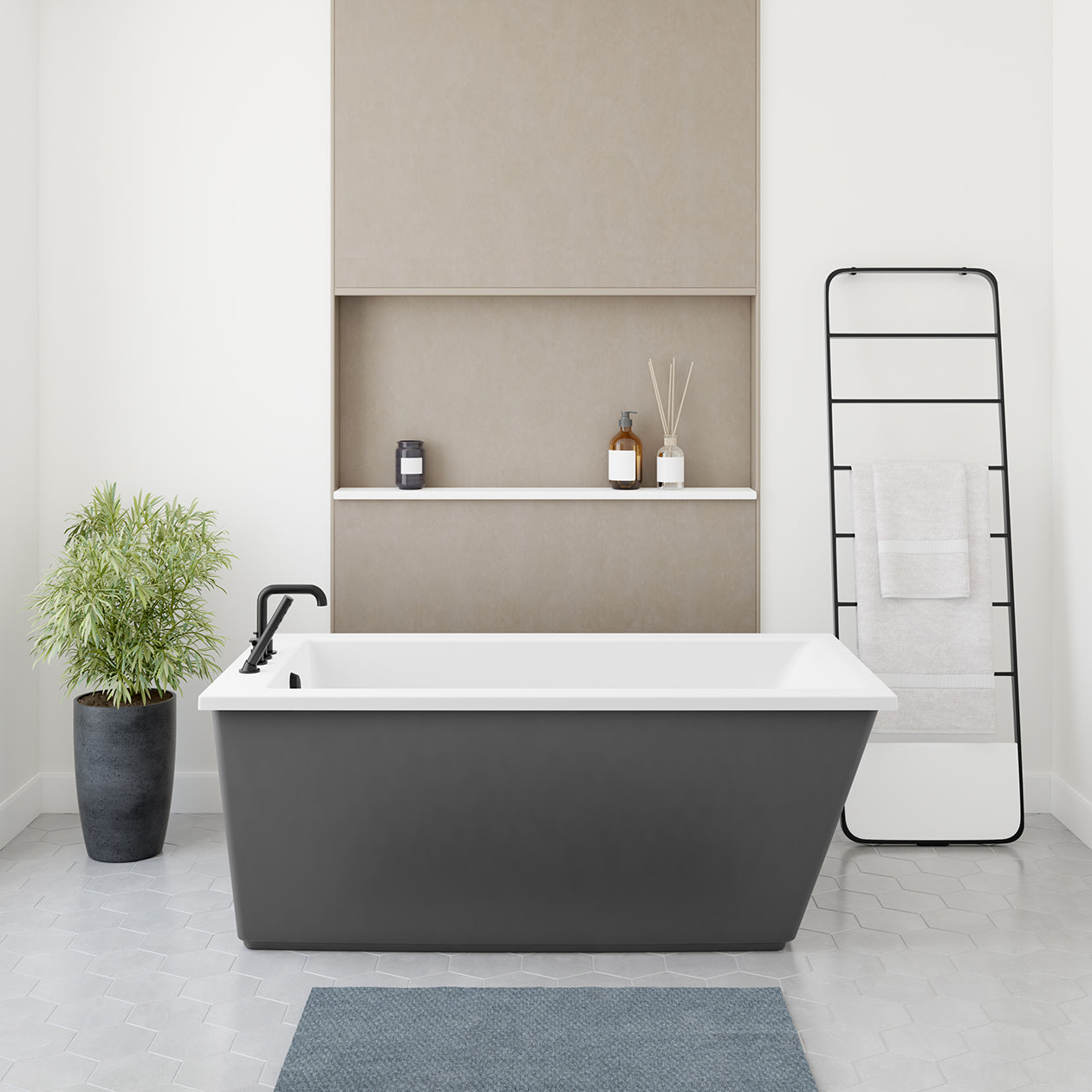 Maax Elinor 6032 AcrylX Freestanding End Drain Bathtub