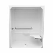 Maax MX QSI-6430-BF 0.875 in. Acrylic Alcove Center Drain One-Piece Shower