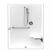 Maax MX QSI-6233-BF 0.75 in. AcrylX Alcove Center Drain One-Piece Shower