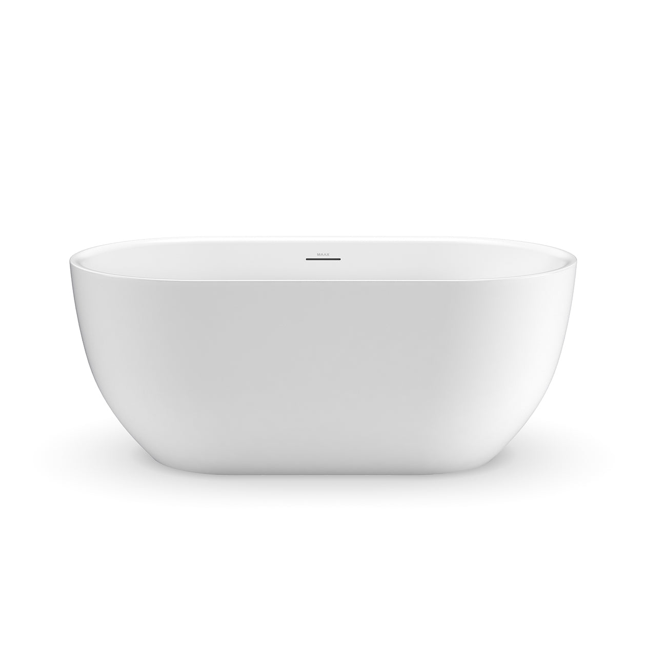 Maax Tosca Matte 5932 Acrylic Freestanding Center Drain Bathtub in Matte White