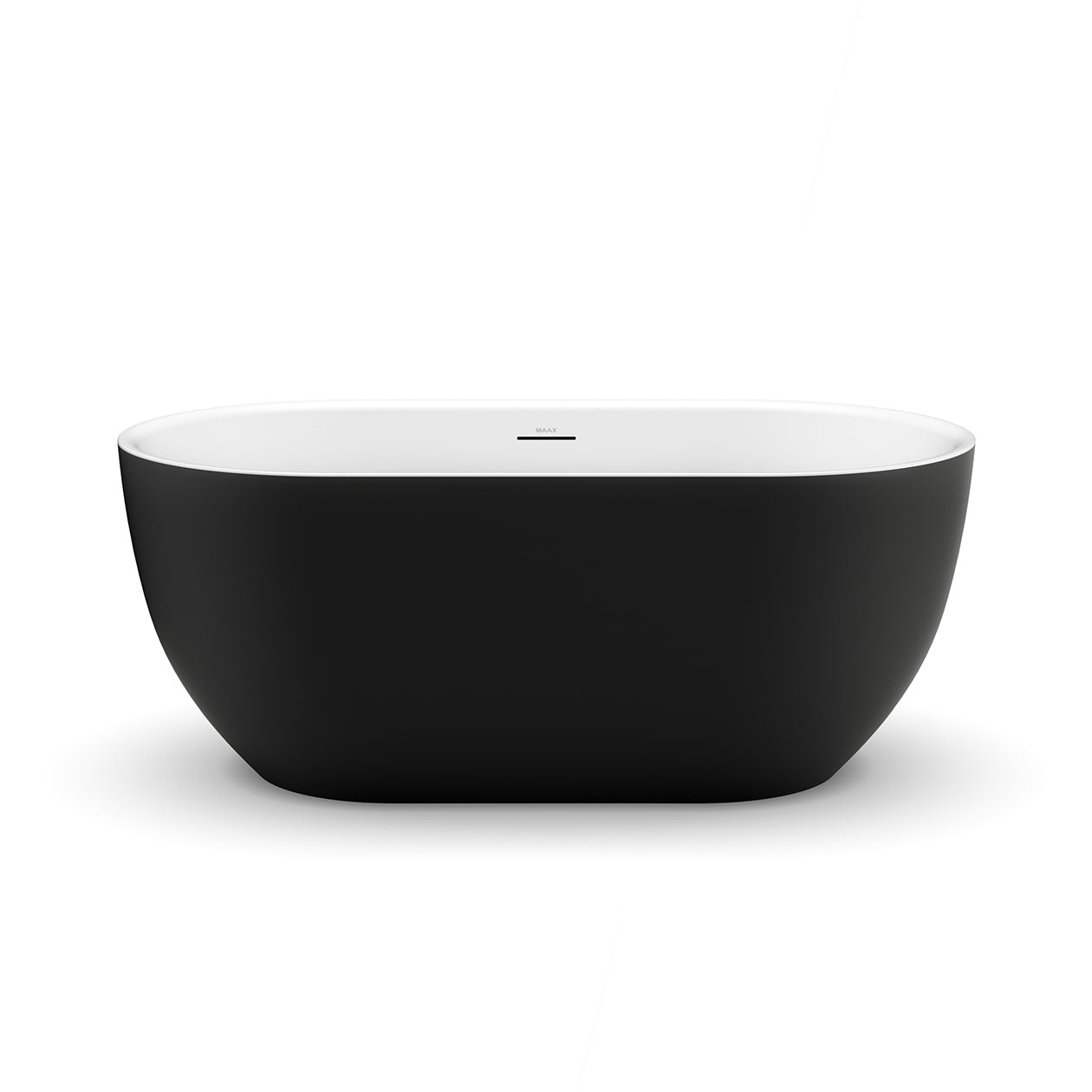 Maax Tosca Matte 5932 Acrylic Freestanding Center Drain Bathtub in Matte White