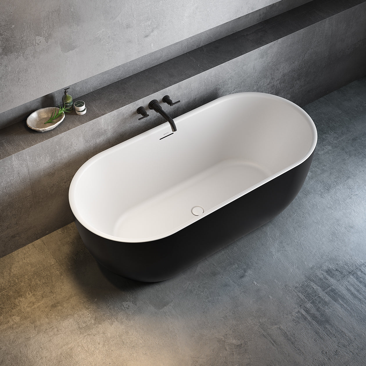 Maax Tosca 6732 Acrylic Freestanding Center Drain Bathtub